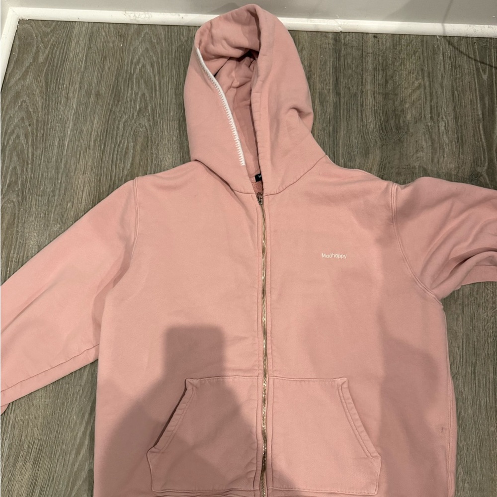 Madhappy Blush Pink Zip-Up Hoodie